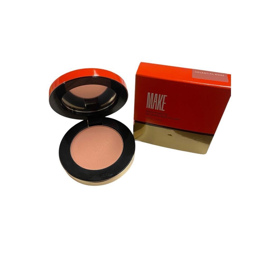 MAKE Beauty Skin Mimetic Microsuede Blush Celestial Rose 0.10 oz Clean Vegan Sof